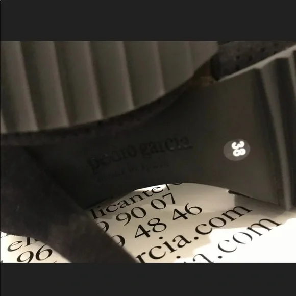 Pedro Garcia Petunia Perforated Suede Sandal Black - Picture 10 of 11